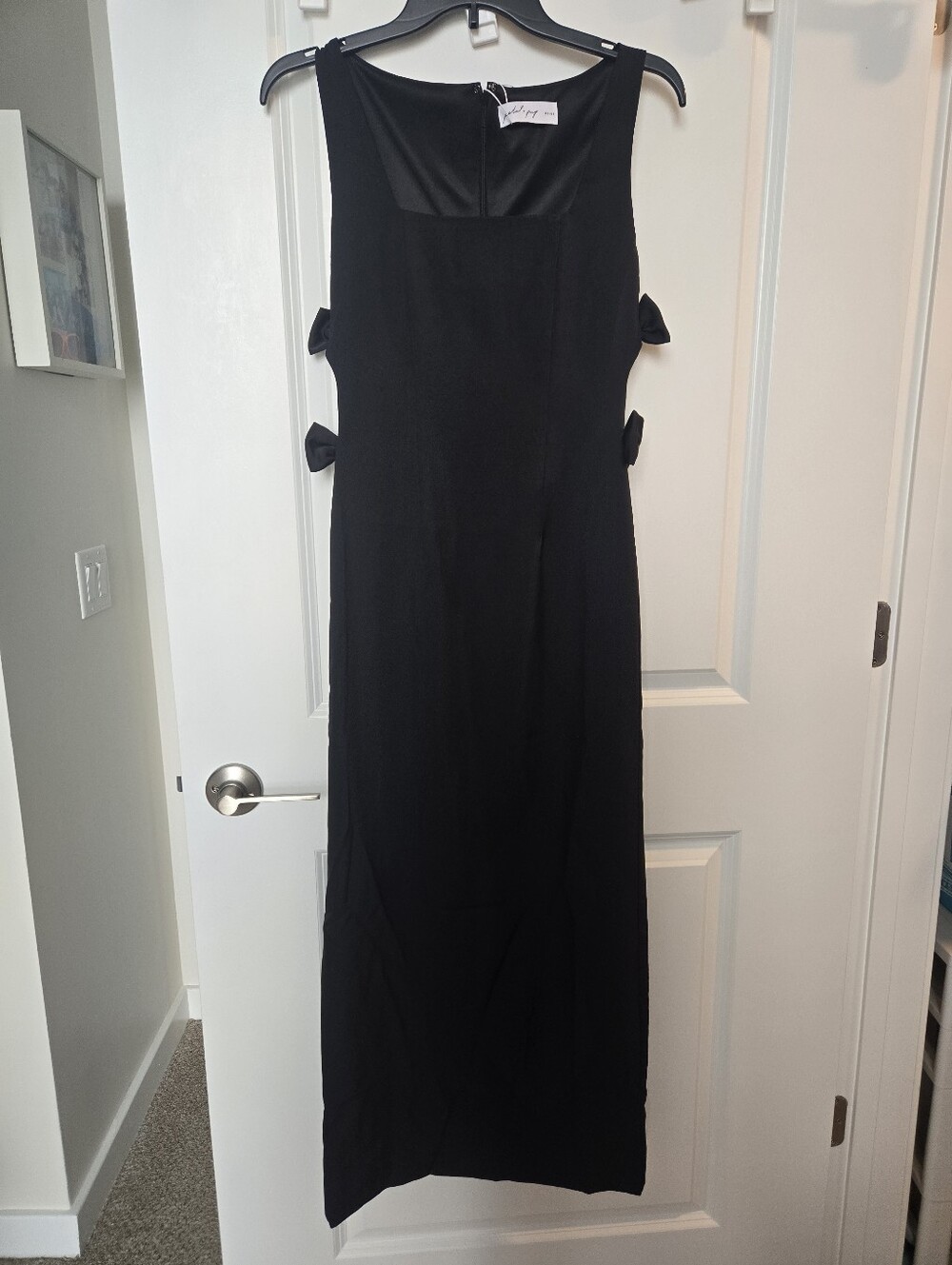 Petal & Pup Classic Black Sleeveless Bow-Accent Dress